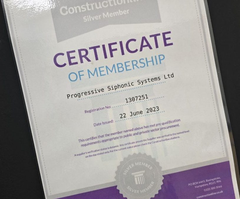 PSS Recieves Construction Line Silver Membership